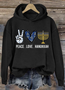 à Capuche Décontracté Printemps / Automne Lettres de texte Sweat-shirt à Capuche Micro-élasticité Quotidien Manches Longues Régulier Trapèze pour Femmes