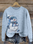 Pulls Décontracté Imprimé d'Animal Printemps / Automne Micro-élasticité Quotidien Coupe Régulière Col Rond Laine/Tricot Régulier pour Femmes