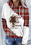 à Capuche Décontracté Printemps / Automne Lettres de texte Coton Sweat-shirt à Capuche Coupe Régulière Régulier Trapèze Régulier pour Femmes