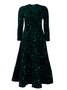 Femmes Géométrique Champagne Col Rond Confortable Robe Maxi Élégant