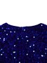 Femmes Géométrique Champagne Col Rond Confortable Robe Maxi Élégant