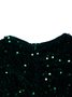 Femmes Géométrique Champagne Col Rond Confortable Robe Maxi Élégant