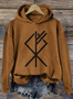 à Capuche Décontracté Printemps / Automne Lettres de texte Polyester Sweat-shirt à Capuche Micro-élasticité Coupe Régulière Manches Longues Trapèze pour Femmes