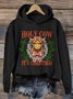 à Capuche Femmes Décontracté Printemps / Automne Lettres de texte Sweat-shirt à Capuche Micro-élasticité Manches Longues Régulier Trapèze Régulier