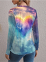 T-shirts Décontracté Printemps / Automne Coeur/cordé Quotidien Ample Jersey Manches Longues Droit Régulier pour Femmes