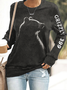 à Capuche Femmes Décontracté Printemps / Automne Lettres de texte Polyester Quotidien Manches Longues Régulier Trapèze Régulier