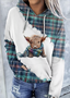 à Capuche Décontracté Printemps / Automne Lettres de texte Sweat-shirt à Capuche Micro-élasticité Quotidien Coupe Régulière Régulier Régulier pour Femmes