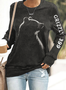 à Capuche Femmes Décontracté Printemps / Automne Lettres de texte Polyester Quotidien Manches Longues Régulier Trapèze Régulier
