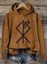 à Capuche Décontracté Printemps / Automne Lettres de texte Polyester Sweat-shirt à Capuche Micro-élasticité Coupe Régulière Manches Longues Trapèze pour Femmes