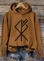 à Capuche Décontracté Printemps / Automne Lettres de texte Polyester Sweat-shirt à Capuche Micro-élasticité Coupe Régulière Manches Longues Trapèze pour Femmes