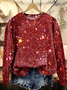 Sweat-shirts Décontracté impression en 3D Printemps / Automne Polyester Fête Manches Longues Col Rond Droit Régulier pour Femmes