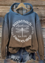 à Capuche Décontracté Printemps / Automne Lettres de texte Sweat-shirt à Capuche Quotidien Manches Longues Régulier Trapèze Régulier pour Femmes
