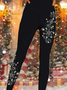 Pantalons De Yoga Femmes Rétro Toutes Les Saisons impression en 3D Naturel à Haute Élasticité Jersey Long Legging Régulier