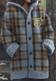 Cardigans Femmes Décontracté Printemps / Automne Plaid Micro-élasticité Quotidien Coupe Régulière Manches Longues Mi-long Trapèze