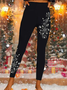 Pantalons De Yoga Femmes Rétro Toutes Les Saisons impression en 3D Naturel à Haute Élasticité Jersey Long Legging Régulier