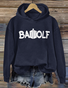 à Capuche Décontracté Printemps / Automne Lettres de texte Sweat-shirt à Capuche Micro-élasticité Quotidien Régulier Trapèze Régulier pour Femmes