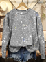 Sweat-shirts Décontracté impression en 3D Printemps / Automne Polyester Fête Manches Longues Col Rond Droit Régulier pour Femmes