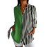 Chemises Femmes Rayé Décontracté Printemps / Automne Polyester Manches Longues Régulier Droit Régulier Col de Chemise