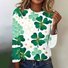 T-shirts Décontracté Floral Printemps / Automne Quotidien Jersey Manches Longues Régulier Droit Régulier pour Femmes