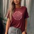 T-shirts Décontracté Été Imprimé de Lettre Motif Micro-élasticité Ample Jersey Manches Courtes Régulier Droit pour Femmes