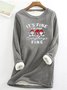 Sweat-shirts Décontracté Hiver Noël Polyester Naturel Aucune élasticité Manches Longues Mi-long Droit pour Femmes