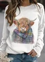 à Capuche Décontracté Printemps / Automne Lettres de texte Coton Micro-élasticité Quotidien Coupe Régulière Manches Longues Régulier pour Femmes