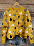 Cardigans Femmes Décontracté Printemps / Automne impression en 3D Micro-élasticité Faire la navette Ample Col Rond Régulier Régulier