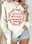 à Capuche Femmes Décontracté Printemps / Automne Lettres de texte Coton Sweat-shirt à Capuche Micro-élasticité Régulier Trapèze Régulier