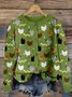 Cardigans Femmes Décontracté Printemps / Automne impression en 3D Micro-élasticité Faire la navette Ample Col Rond Régulier Régulier