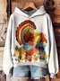 Sweat-shirts Femmes Décontracté Floral Printemps / Automne Polyester Sweat-shirt à Capuche Quotidien Ample Régulier Droit