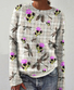 Pulls Décontracté Imprimé d'Animal Printemps / Automne Coupe Régulière Manches Longues Col Rond Laine/Tricot Régulier Trapèze pour Femmes
