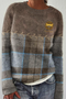 Pulls Femmes Décontracté Imprimé d'Animal Printemps / Automne Micro-élasticité Quotidien Manches Longues Col Rond Laine/Tricot Régulier