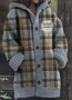 Cardigans Femmes Décontracté Printemps / Automne Plaid Micro-élasticité Quotidien Coupe Régulière Laine/Tricot Trapèze Régulier