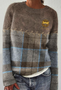Pulls Femmes Décontracté Imprimé d'Animal Printemps / Automne Micro-élasticité Quotidien Manches Longues Col Rond Laine/Tricot Régulier