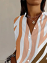 Chemises Femmes Géométrique Décontracté Printemps / Automne Polyester Quotidien Ample Manches Longues Régulier T.-N.-L.
