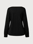 Chemisiers1 Femmes Rétro Plain Printemps / Automne Polyester Ample Meilleure vente Régulier Droit Régulier