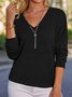Chemisiers1 Femmes Rétro Plain Printemps / Automne Polyester Ample Meilleure vente Régulier Droit Régulier