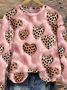 Sweat-shirts Décontracté Printemps / Automne impression en 3D Micro-élasticité Fête Ample Col Rond Droit Régulier pour Femmes