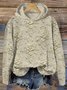 à Capuche Rétro Printemps / Automne impression en 3D Polyester Sweat-shirt à Capuche Micro-élasticité Manches Longues Régulier Droit pour Femmes
