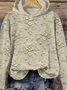 à Capuche Rétro Printemps / Automne impression en 3D Polyester Sweat-shirt à Capuche Micro-élasticité Manches Longues Régulier Droit pour Femmes