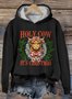 à Capuche Femmes Décontracté Printemps / Automne Lettres de texte Sweat-shirt à Capuche Micro-élasticité Manches Longues Régulier Trapèze Régulier