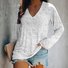 T-shirts Femmes Décontracté Printemps / Automne impression en 3D Col V Aucune élasticité Coupe Régulière Manches Longues Droit Régulier