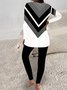 Deux Pièces Ensembles Géométrique Décontracté Printemps / Automne Naturel Aucune élasticité Jersey Manches Longues Top Avec Pantalons Régulier pour Femmes