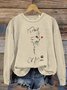 Sweat-shirts Rétro Printemps / Automne impression en 3D Micro-élasticité Quotidien Col Rond Régulier Droit Régulier pour Femmes