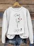 Sweat-shirts Rétro Printemps / Automne impression en 3D Micro-élasticité Quotidien Col Rond Régulier Droit Régulier pour Femmes