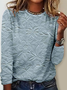 T-shirts Femmes Décontracté Printemps / Automne impression en 3D Micro-élasticité Vacances Ample Jersey Col Rond Régulier