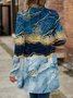 Élasticité moyenne Manches Longues Régulier Ombre Kimono pour Femmes