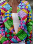 Cardigans Femmes Décontracté Printemps / Automne impression en 3D Tricoté Ample Manches Longues Col Rond Droit Régulier