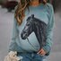 à Capuche Décontracté Printemps / Automne Lettres de texte Sweat-shirt à Capuche Micro-élasticité Quotidien Coupe Régulière Régulier Régulier pour Femmes
