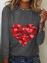 Chemisiers1 Femmes Décontracté Printemps / Automne le Jour de la Saint-Valentin Quotidien Ample Meilleure vente Manches Longues Régulier Élasticité moyenne